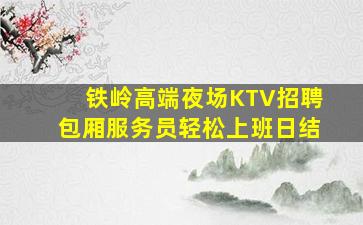 铁岭高端夜场KTV招聘包厢服务员轻松上班日结